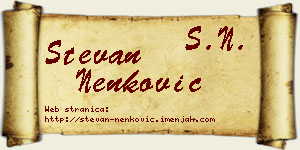 Stevan Nenković vizit kartica